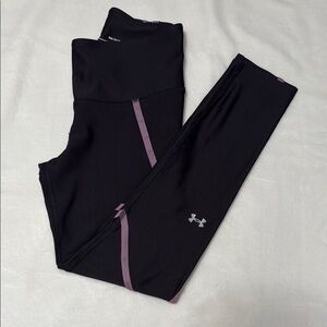 Under Armour Black Leggings with purple Trim